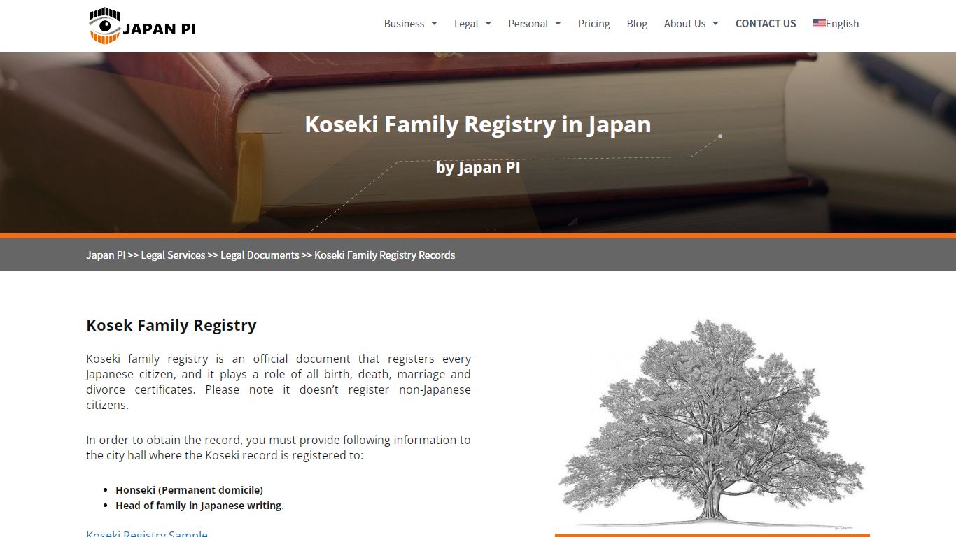Koseki Family Registry Records - Japan PI