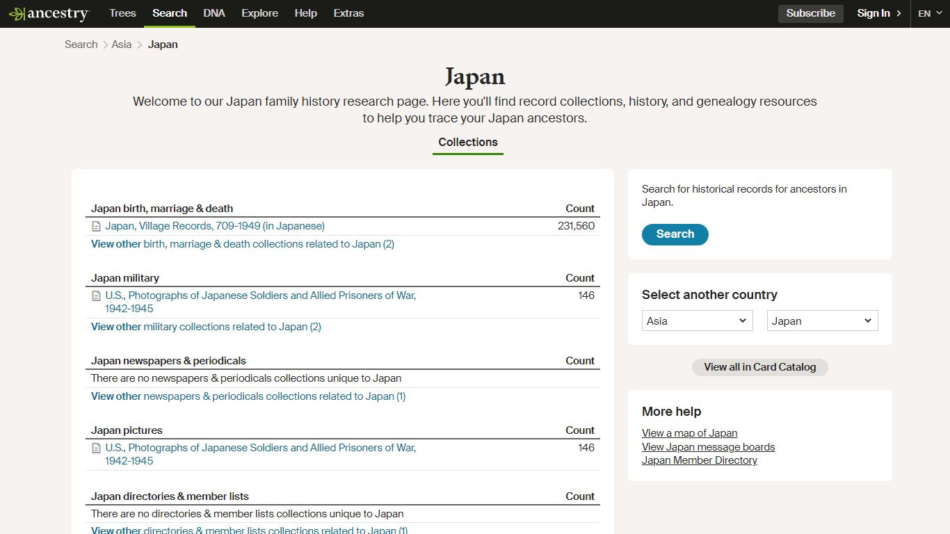 Japan Genealogy & Japan Family History Resources - Ancestry.com